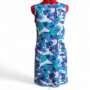 Columbia Blue and Purple Printed Dress